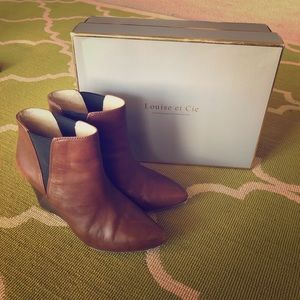 Louise et Cie Lo Wikket wedge heel leather bootie